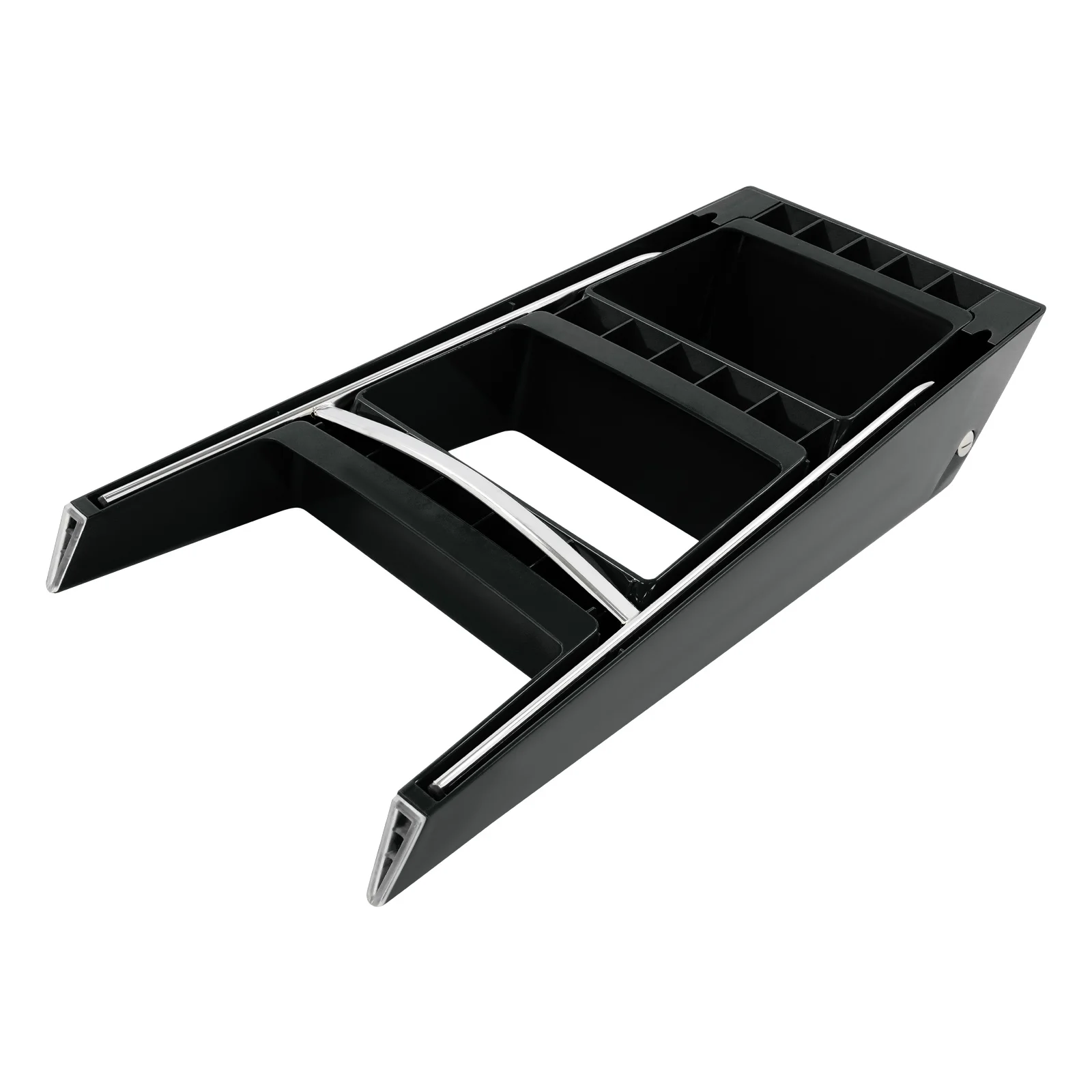 أسود PC الحديد 44*58*61 سنتيمتر ثلاث خطوات متعرجة سلم البراز للطي متعددة الوظائف تخزين الرف سلم تخزين المنزل