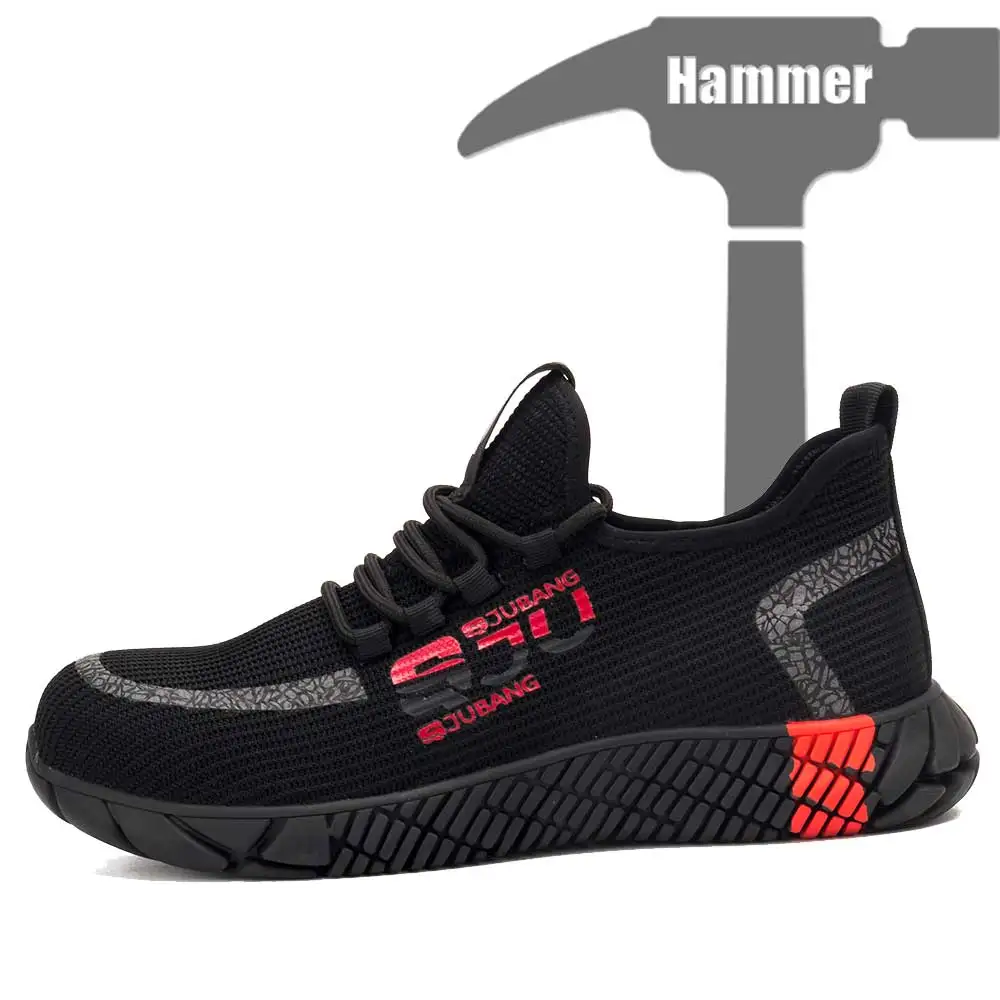 

New New Work Sneakers Steel Toe Shoes Men Safety Shoes Puncture-Proof Work Boots Fashion Indestructible Footwear Security