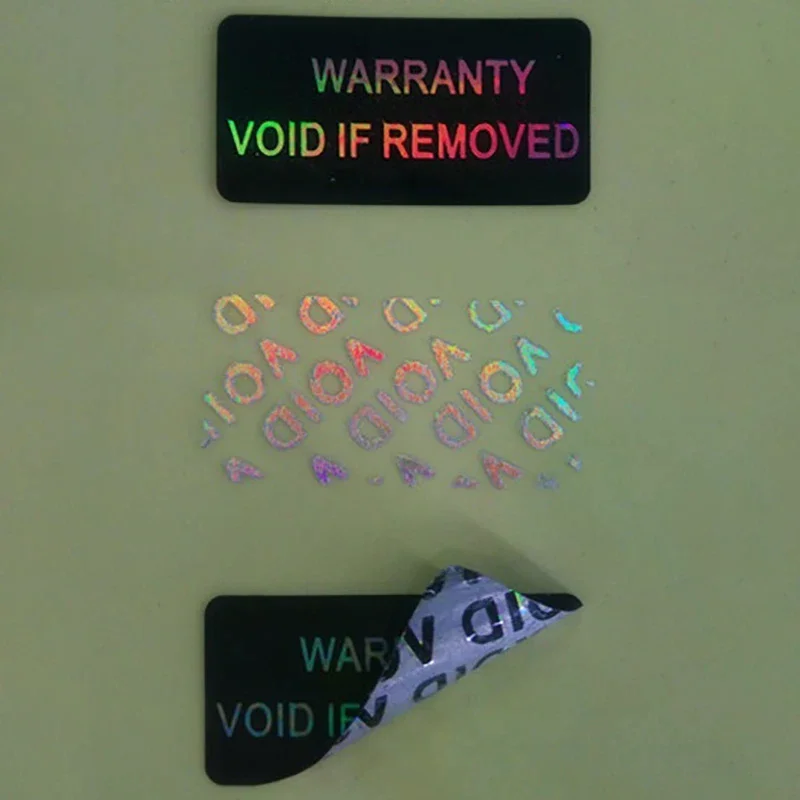 100Pcs Brittle Paper Adhesive Void Stickers Tamper Proof Security Seals for Product Warranty Protection