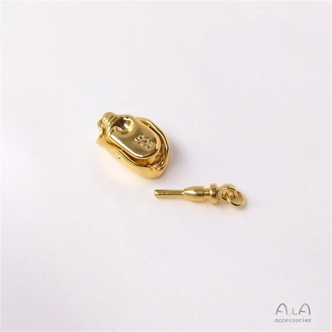 

18k Pack of Gold, White, and Gold Pearl Necklace with Stick Clasp, Ingot Clasp, Clip Clasp, DIY Clavicle Chain Accessory B926