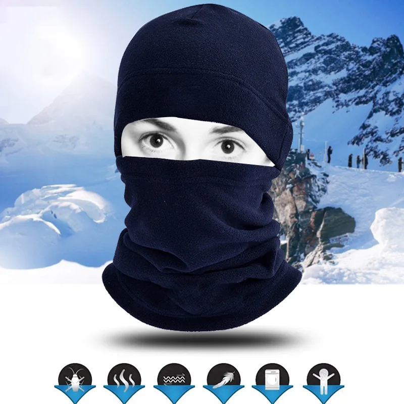 Winter Polar Coral Hat Fleece Balaclava Men Face Warmer Beanies Thermal Head Cover Tactical Military Sports Scarf Caps