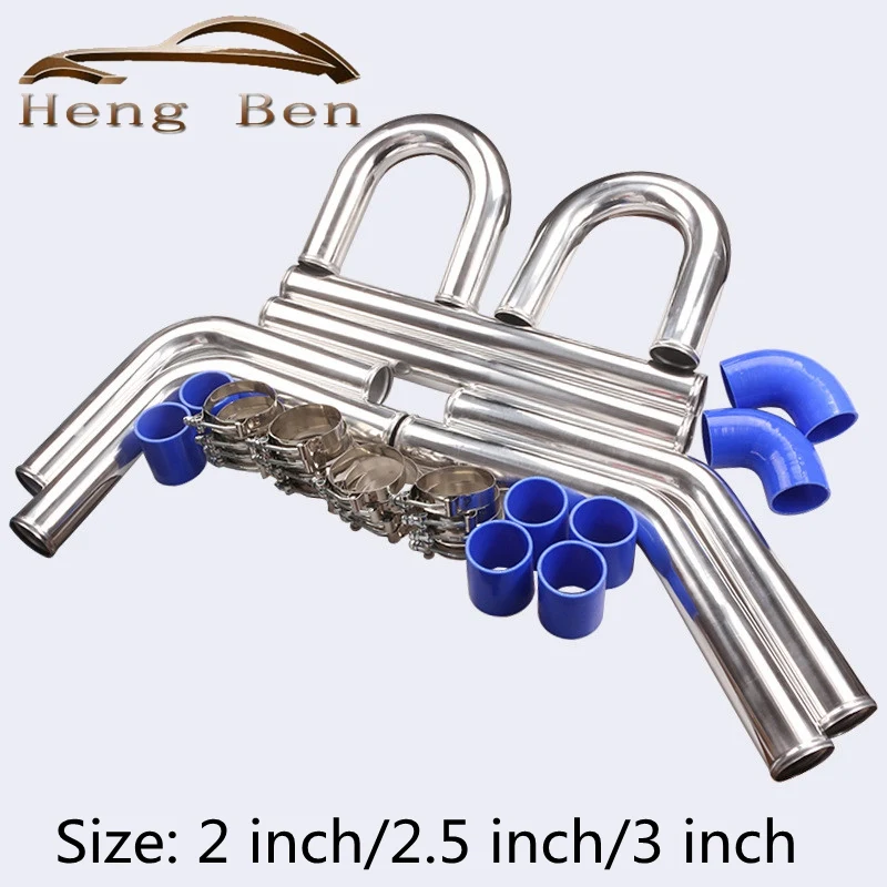 2 "2.5" 3 "calowy uniwersalny o grubości 2MM aluminiowa chłodnica rura TURBO zestaw rur