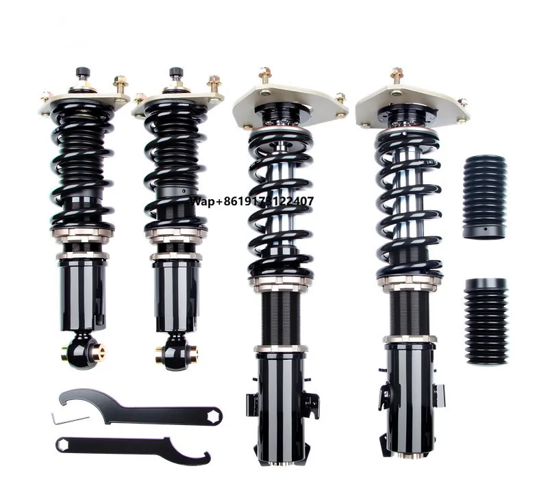 

PV4-Inverted Mono Tube 32 Way Damping Force Adjustability Spring Coilover Suspension Kit for Coupe / Sedan (EM/ES) 2001-05