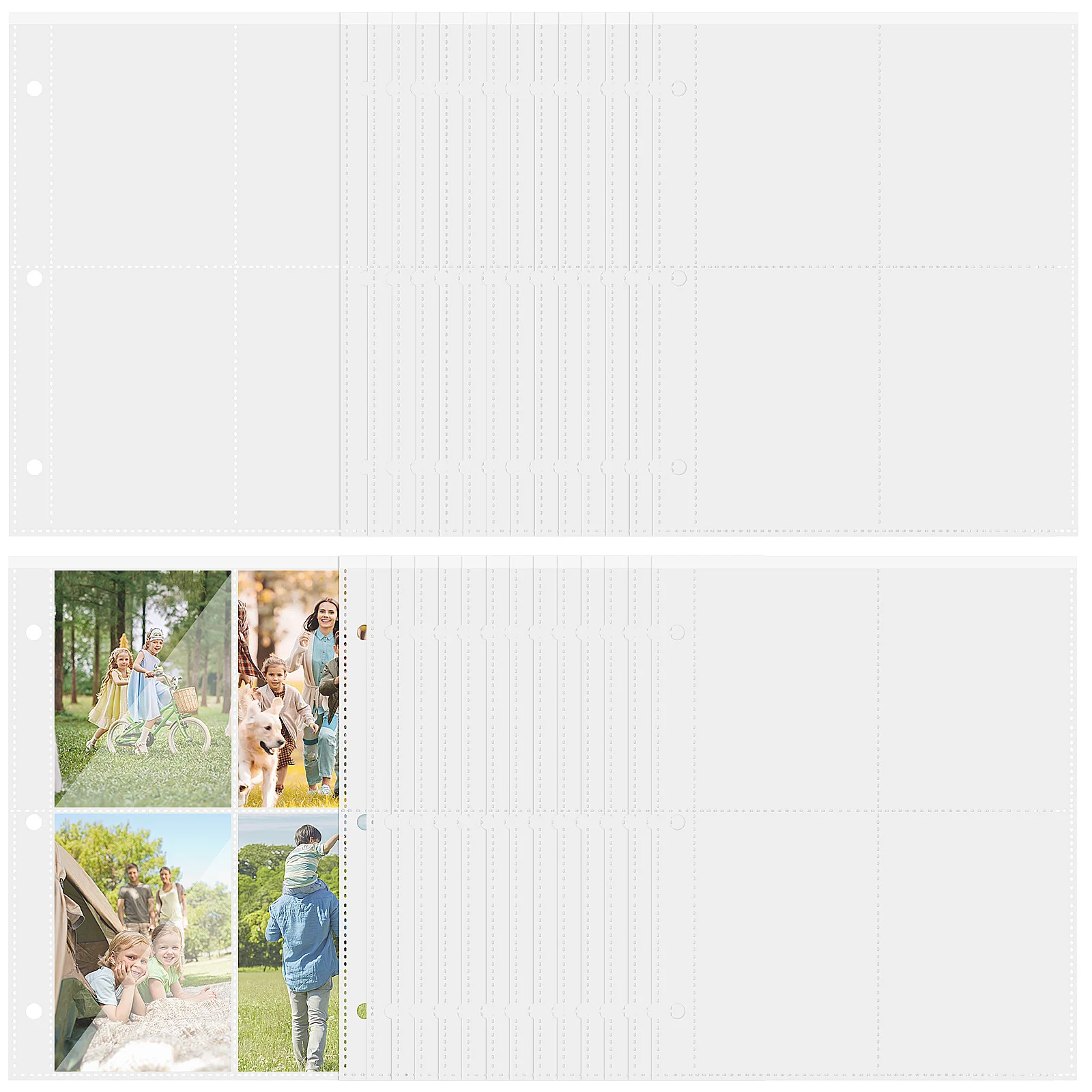 

Four Grid Pages Kpop Photocard Sleeves Trading Card Protector Clear Card Sleeves For Binder Album Sheets