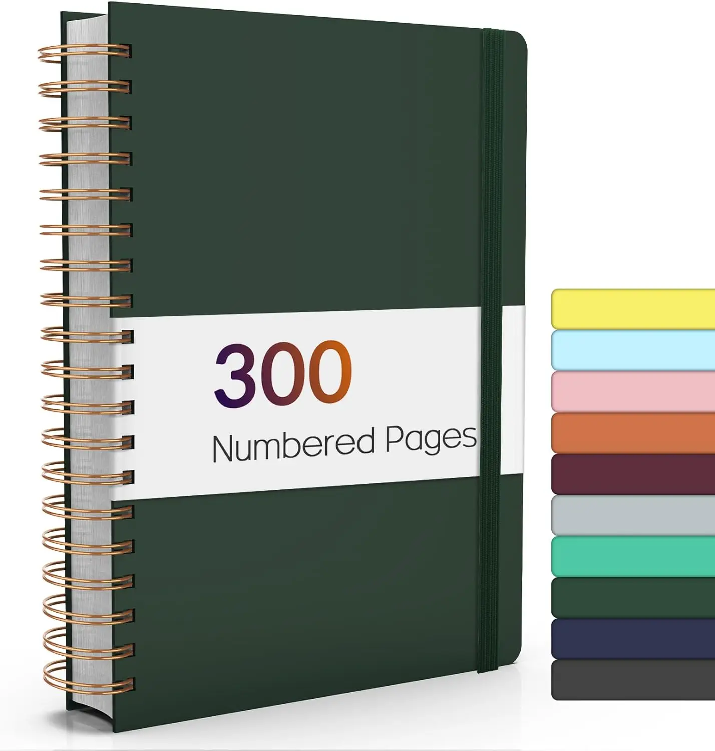 

A4 Lined Spiral Journal Notebook with 300 Numbered Pages, 11" X 8.5" Thick Journals for Writing with 100GSM Paper, Hardcover