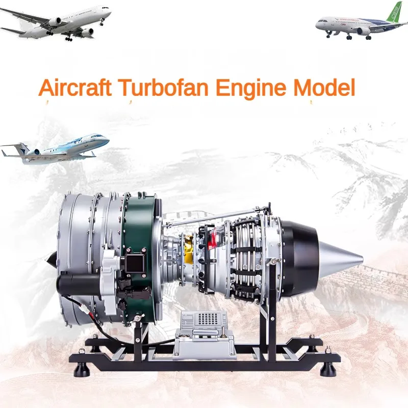 1000 + szt. Silnik turbowentylatorowy do samodzielnego montażu 1/10 silnik metalowy silnik zabawka figurka prezent dwuwałowy Turbofan