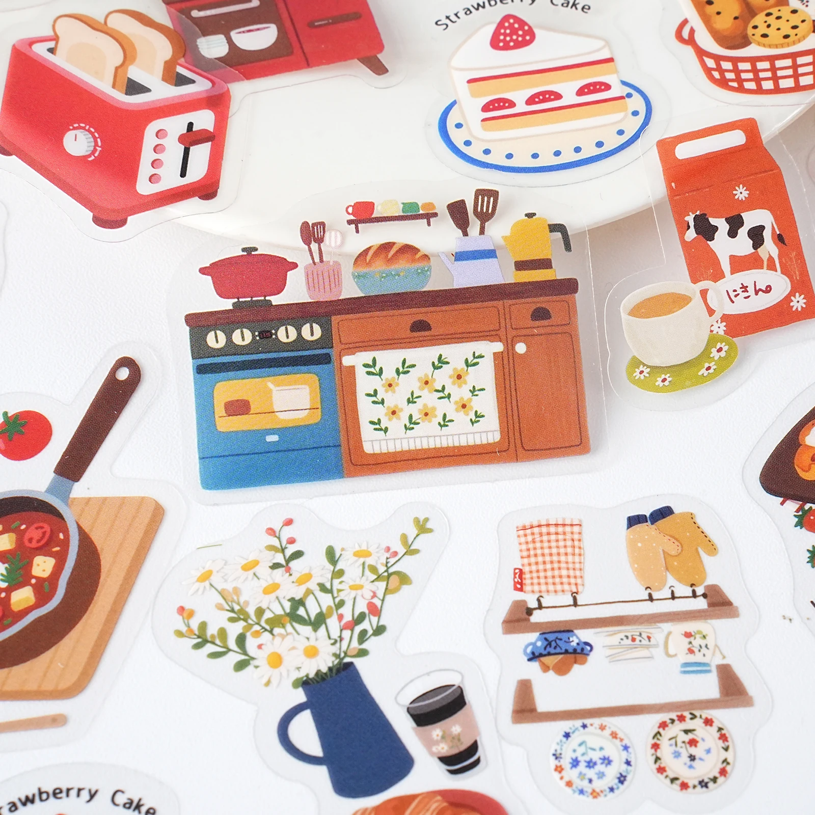30pcs Kitchen Pastry Pattern Stickers for Laptops, Phone Cases, Suitcases, Albums, Kids Crafts, Creative Design Stickers