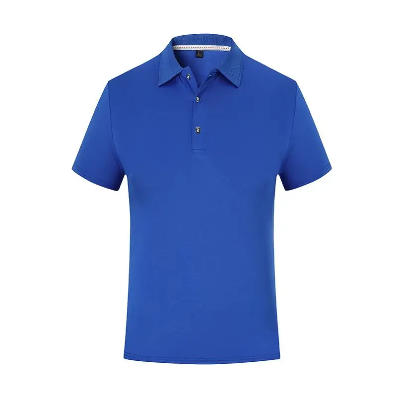 Men's Quick Drying Polo Shirt Custom Personalized Print Logo DIY Summer Sports Short Sleeved Employee Workwear Lapel Shirt Top image 4