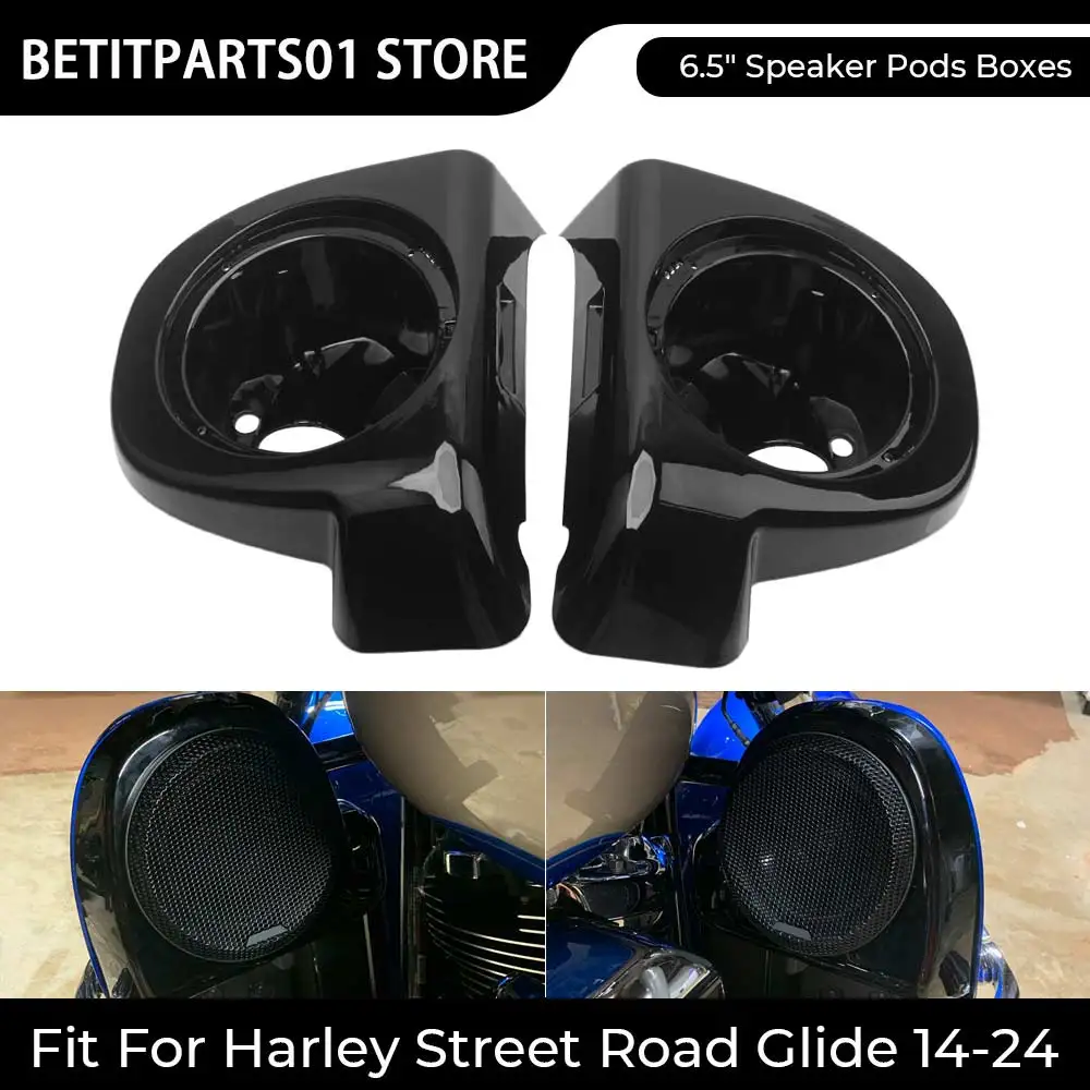 

Motorcycle 6.5" Speaker Boxes Pods Lower Vented Fairing Speaker Box ABS For Harley Touring Street Glide CVO/SE FLHXSE 2015-2025