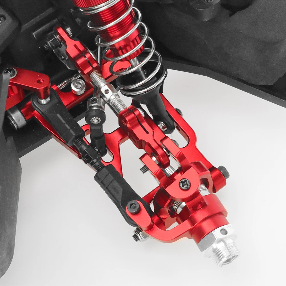 MJX Hyper Go 1/7 7303 RC Brazo de control inferior delantero de coche, piezas de mejora de metal P73220, repuesto para juego de varillaje de dirección de suspensión