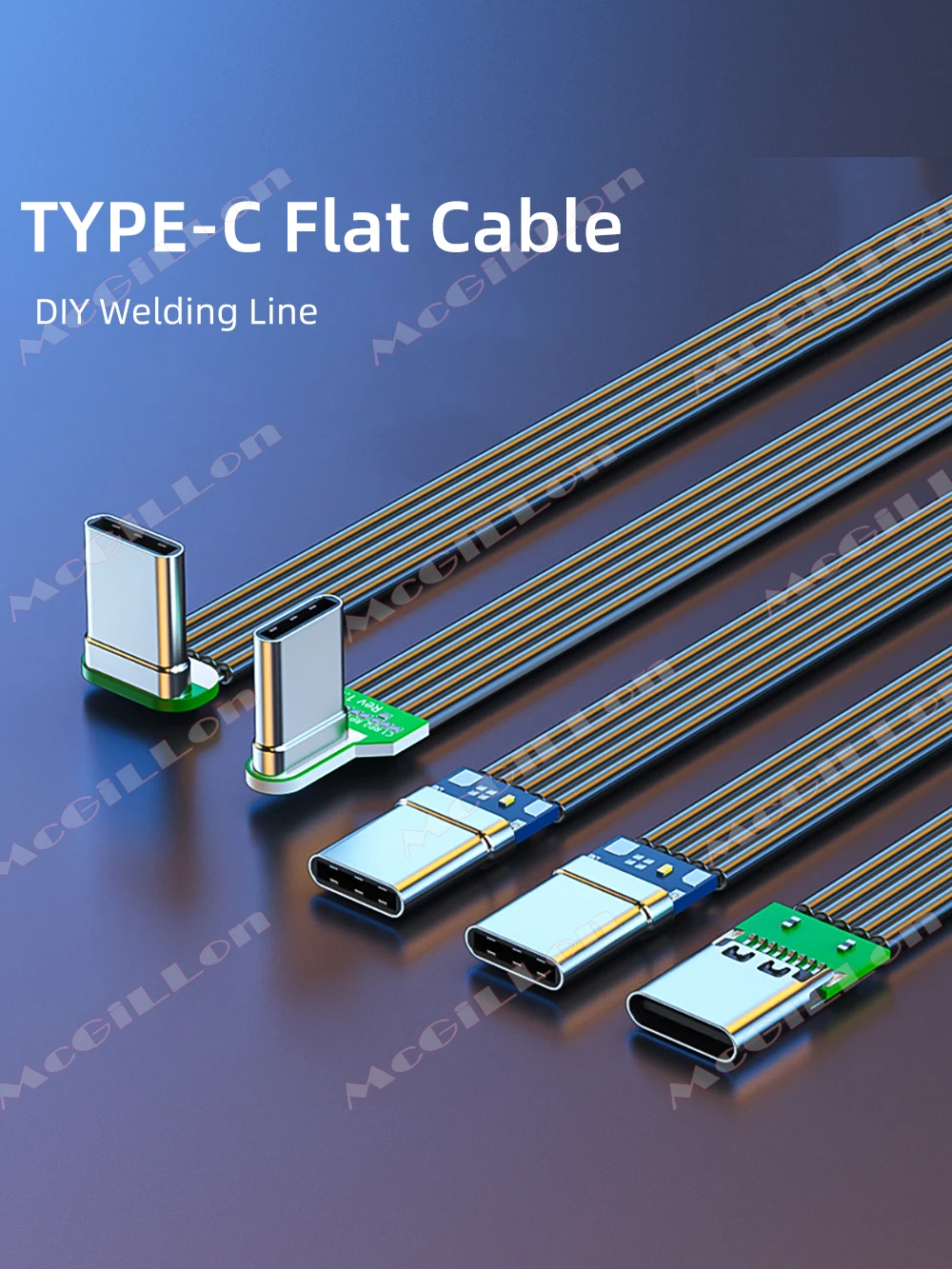 Flexibles, flaches Silikon-Typ-C-auf-USB-C-Kabel links/rechts nach oben/unten abgewinkelt für Kameratelefone, 60 W, schnelles Laden, 480 Mbit/s Datenübertragung