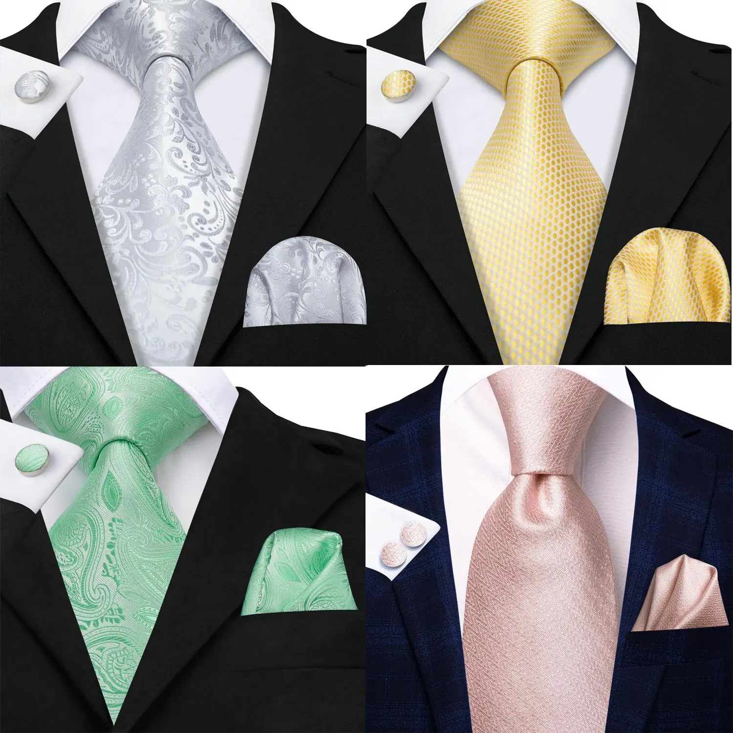 

Мужские галстуки Hi-Tie, носовой платок с цветочным узором пейсли, запонки, аксессуары для смокинга, классические роскошные подарочные галстуки для вечеринки, ужина, свадьбы