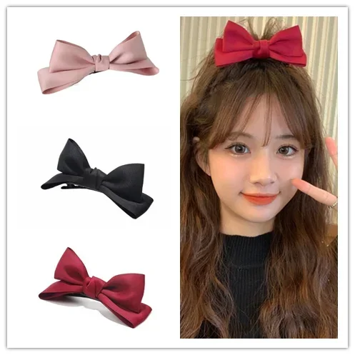 New Korean 3D Bow Hair Pin Cute Princess Hair Clips Ribbon Barrettes Headwear for Girls Women Hair Accessories