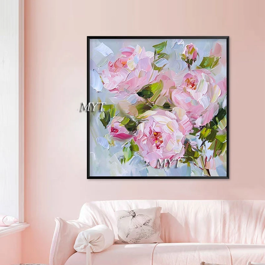 

Abstract Flowers Art Painting Canvas Artwork Textured Acrylic Natural Scenery Wall Frameless Living Room Decoration Picture