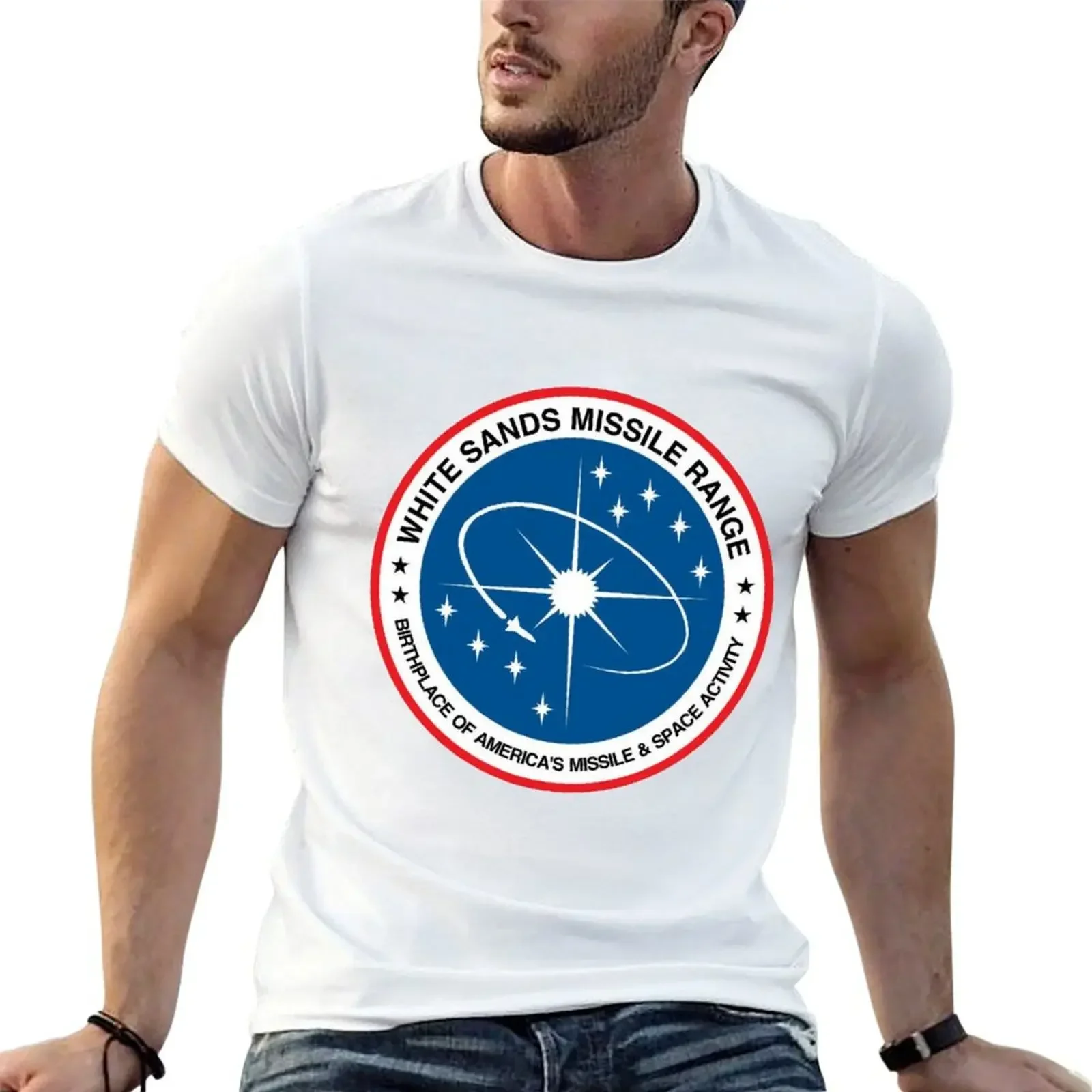 White Sands Missile Range (WSMR) Logo T-Shirt tops plus size tops vintage t shirts oversized graphic tee t shirts for men pack