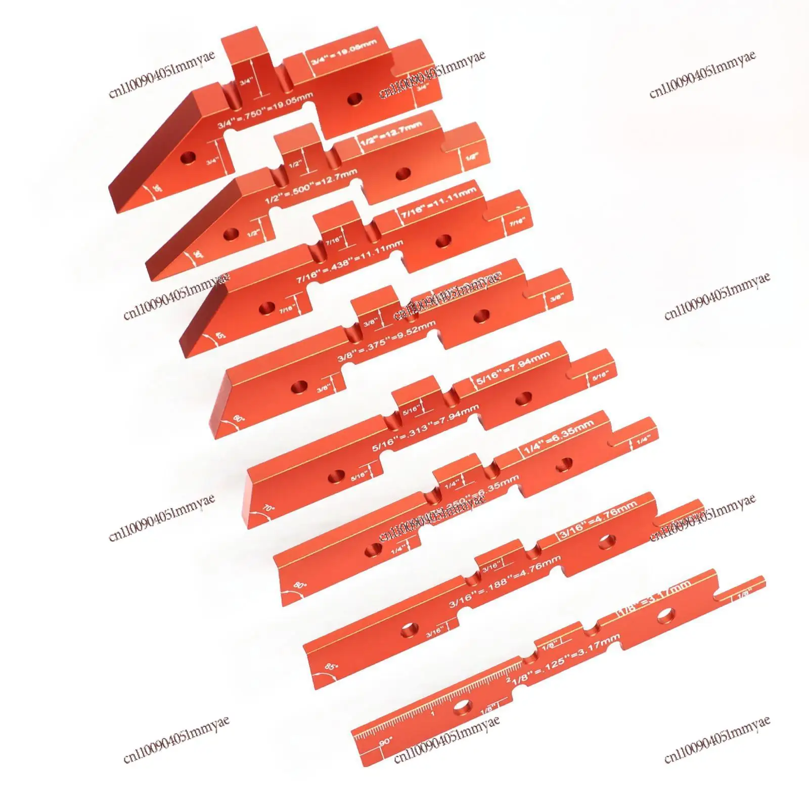 8-Piece table saw setting rod Precision aluminum woodworking hand measuring tool