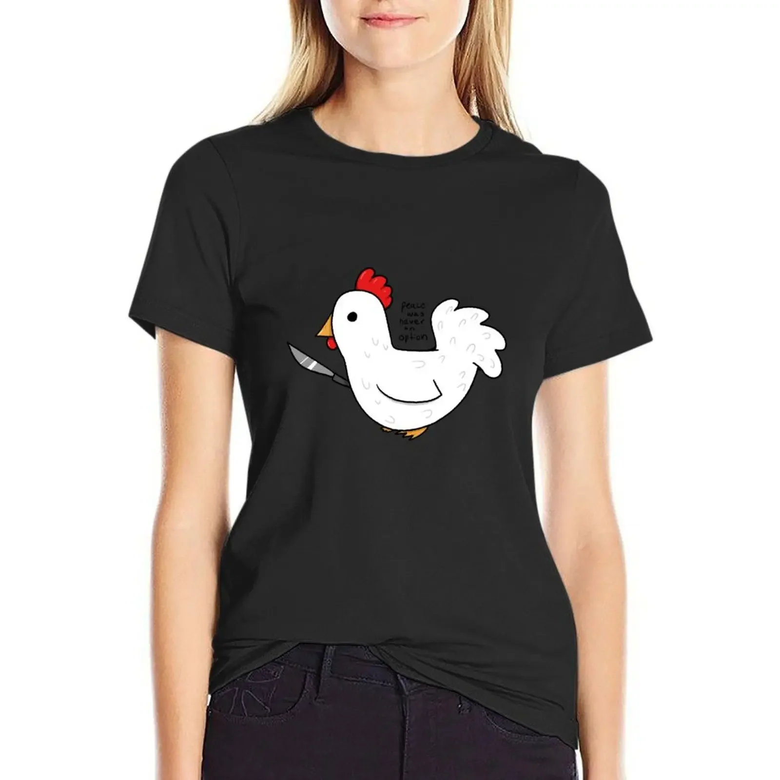 

Peace was Never an Option Cucco T-shirt hippie clothes Female clothing t shirt Women