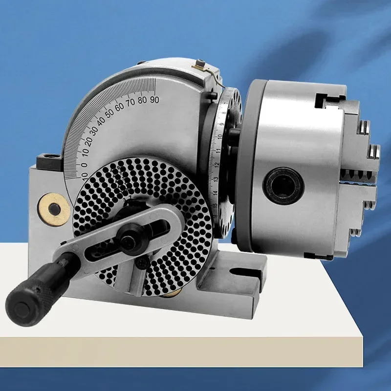 220v Electric Milling Machine Universal 5-inch Indexing Head Indexer Fast Small Simple Vertical Horizontal Dual-use Manual Index