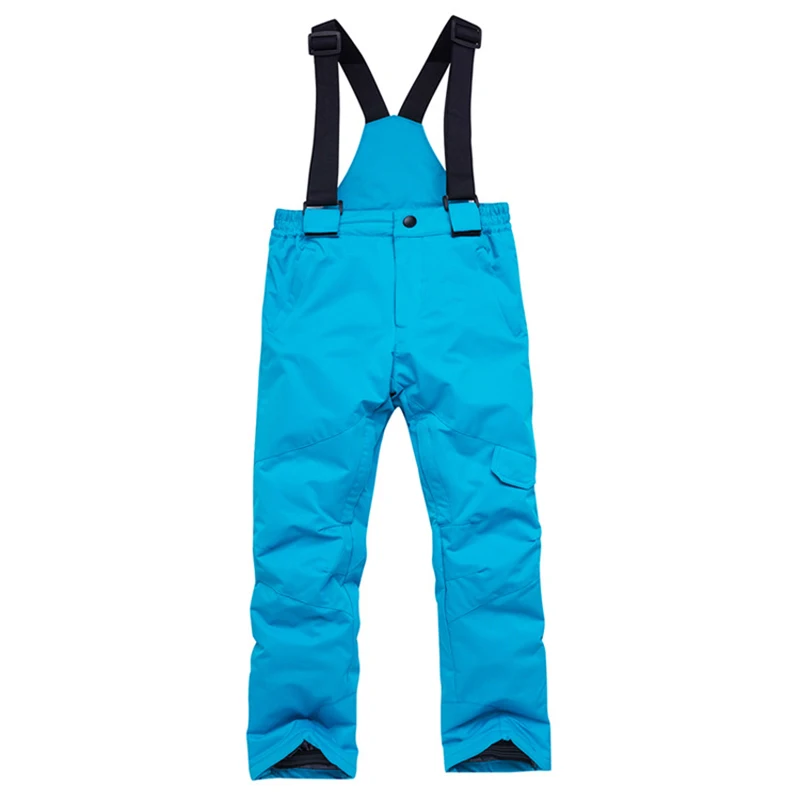 -30โ Children\'s waterproof ski pants 5 6 7 8 9 10 11 12 13 14 15 16 Boys and Girls Snow Strap Pants Warm Pink Black Blue