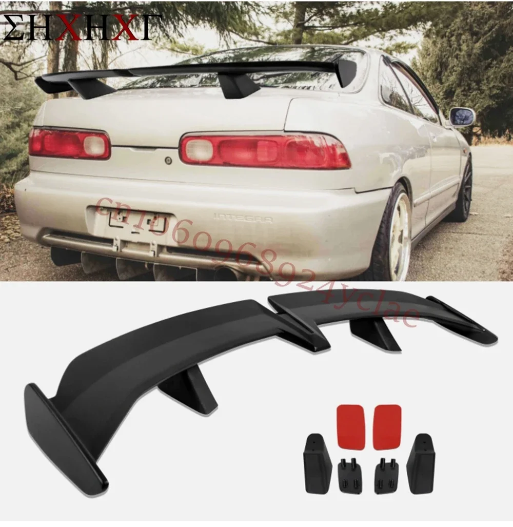 

55" For Acura Integra DC2 GS LS Rear Trunk Spoiler Wing lip protector GT PRO Style Glossy Black car styling fake carbon fiber