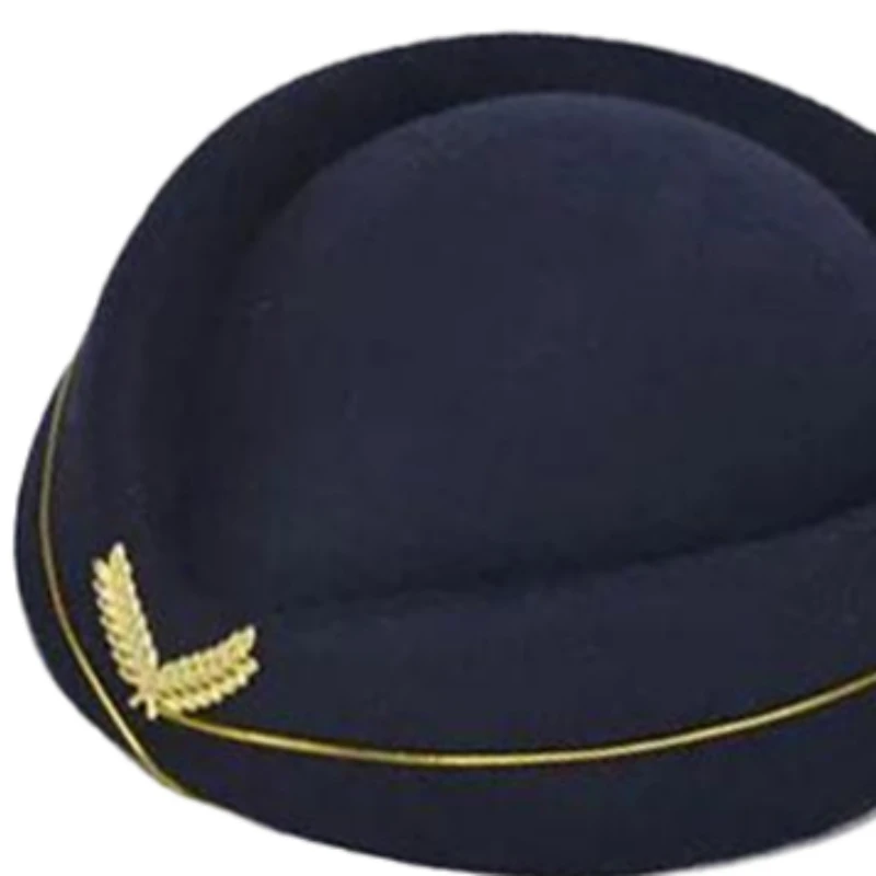 Conjunto de disfraz de azafata con sombrero, guantes, bufanda, broche, estuche para gafas para azafata, juego de rol, traje de azafata Vintage