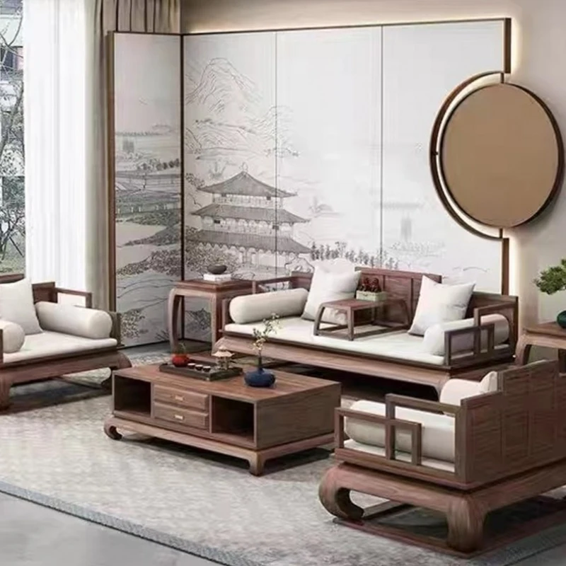 Vintage Free Shipping Living Room Sofas Classic Wood Legs Luxury Living Room Sofas Large Miniature Divani Soggiorno Furniture image 4
