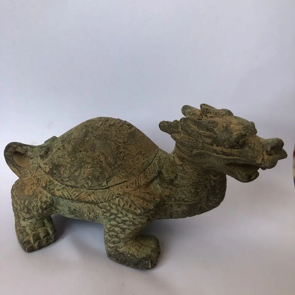 

Antiques Miscellaneous Collection Qing Dynasty Lucky Dragon Turtle Ornaments Bronze Home Decoration Ornaments Special Free Shipp