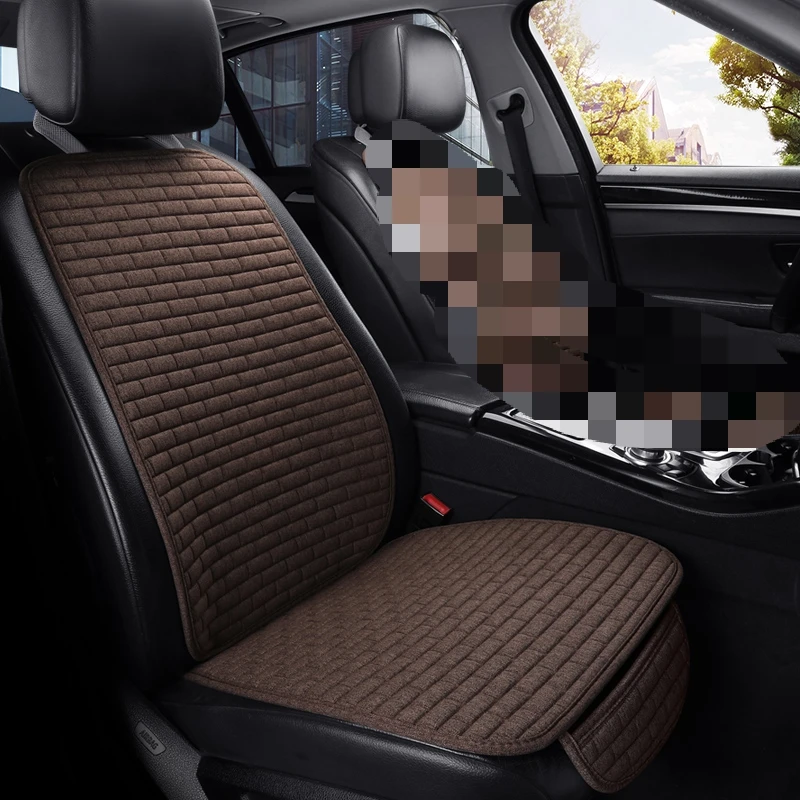 Universal Flax Car Seat Protect Cushion Automobile Seat Cover Styling Ccar Pad Seat Covers Protection Pad Interior Accessories