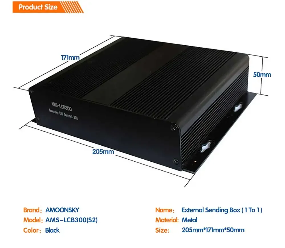 Amoonsky Sender Box LCB300 With Control Card S2 Colorlight Similar X1 X2S For Full Color Led Panel P3 P5 Outdoor Indoor