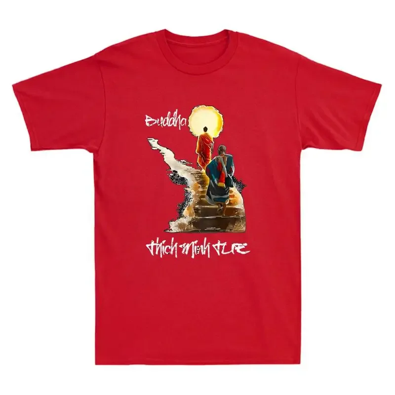 Thich Minh Tue On Back Monks Buddhism Vietnamese Vintage Men's T Shirt
