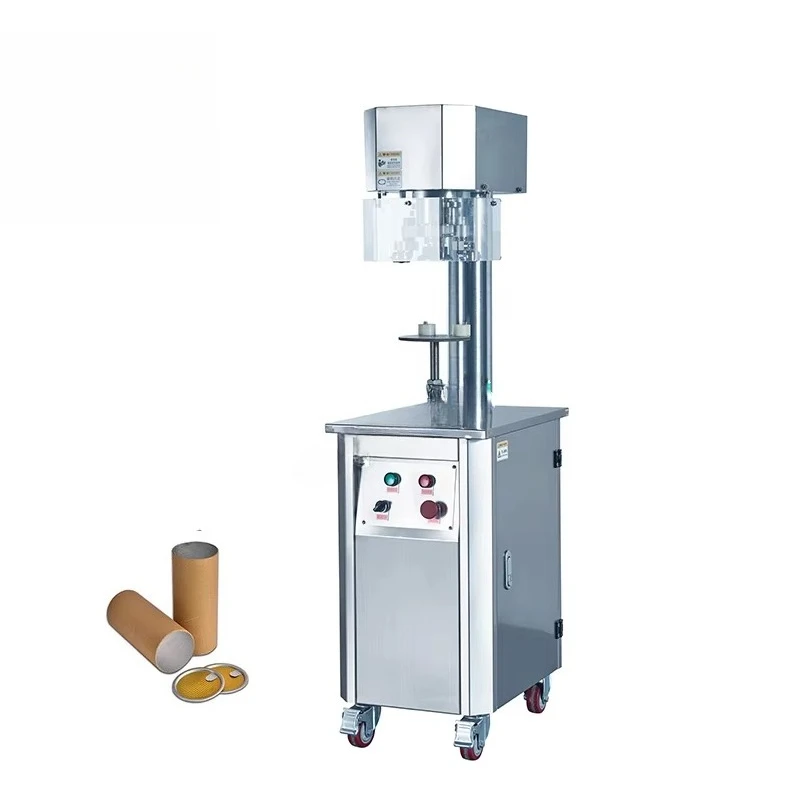 Semi Automatic Handheld Beer Tube Tin Can Lid Sealing Machine Paper Tube Sealing Machine Tin Can Sealer Tube Can Closing Machine