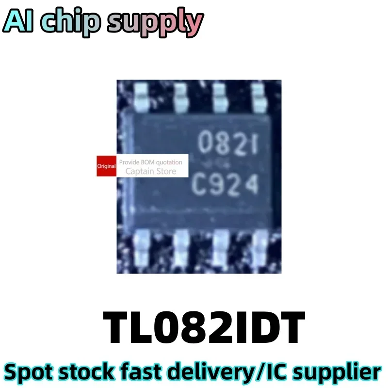 10PCS TL082 TL082IDT screen printed 082I SOP-8 pin mount operational amplifier chip