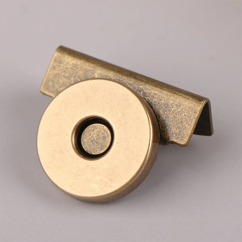 5PCS 2*1.4cm Bronze Magnetic Buckle Iron Clip Handbag Edge Magnetic Button Metal Magnetic Snap Buckle Home Handcraft Supplies