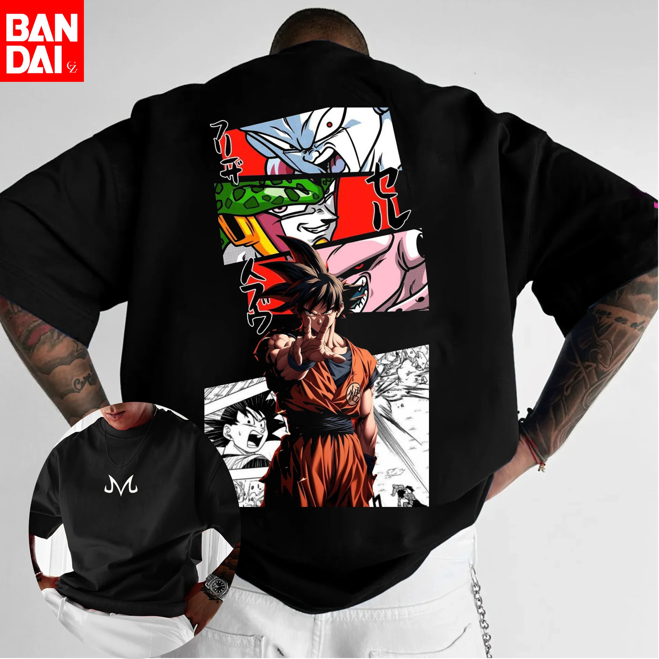 

Japanese Animation Dragon Ball Animation Men's T-shirt Summer New Retro Fashion Men's and Women's Streetwear Oversized T Shirt