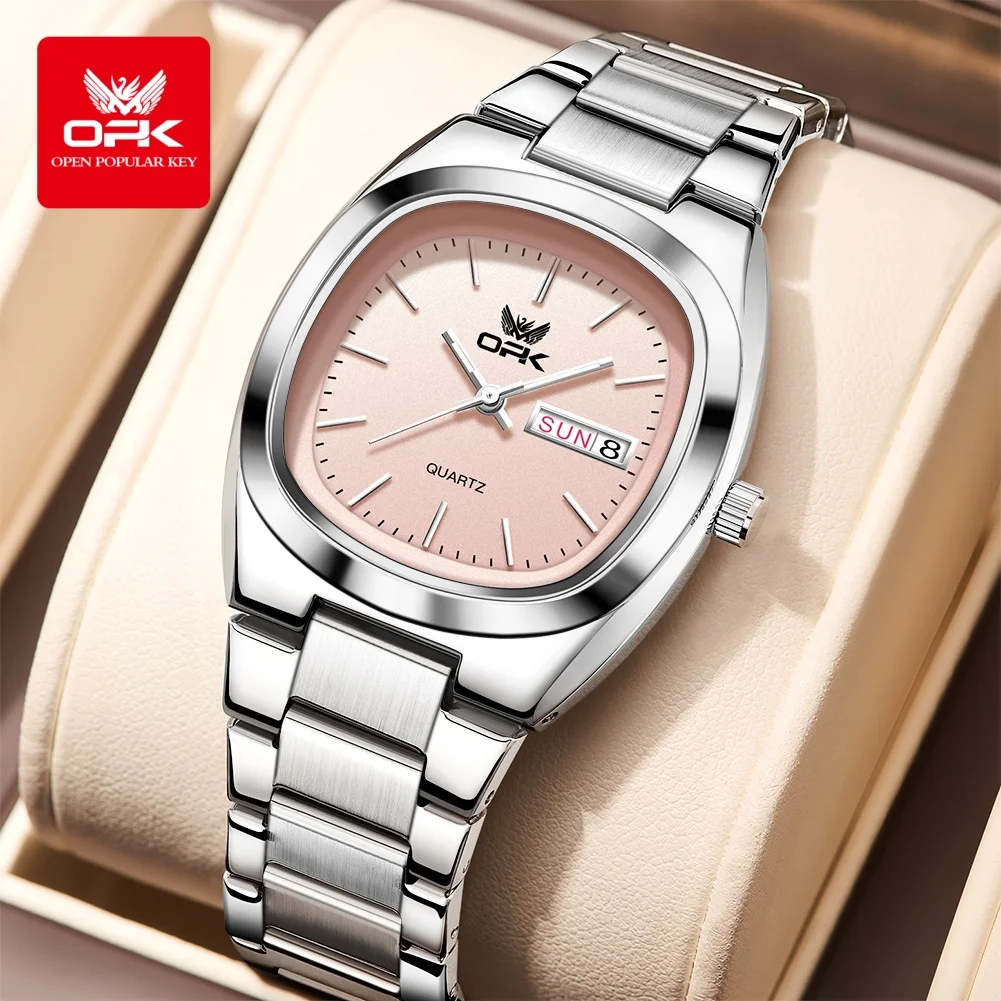 OPK 6072 Fashionable Original Quartz Movement Women Watch Light Luxury Style Classic Three-needle Luminous Waterproof Watch