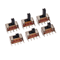 20pcs SK12D07VG SK12D07 Toggle Switch 3PIN PCB 1P2T Slide Switch Handle Miniature Slide Switch Side Knob High 2/3/4/5/6/7mm
