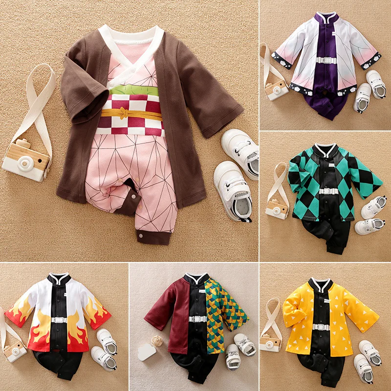 Cute baby boys and girls jumpsuit, newborn anime cosplay jumpsuit, children\'s Halloween role-playing jumpsuit clothing