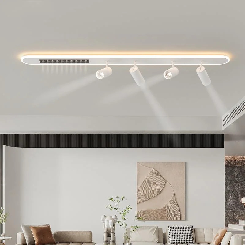 Lustre LED domestique nordique à longue bande, utilisé pour les salons, les chambres à coucher, les halls, les balcons, les projecteurs, un nouveau type