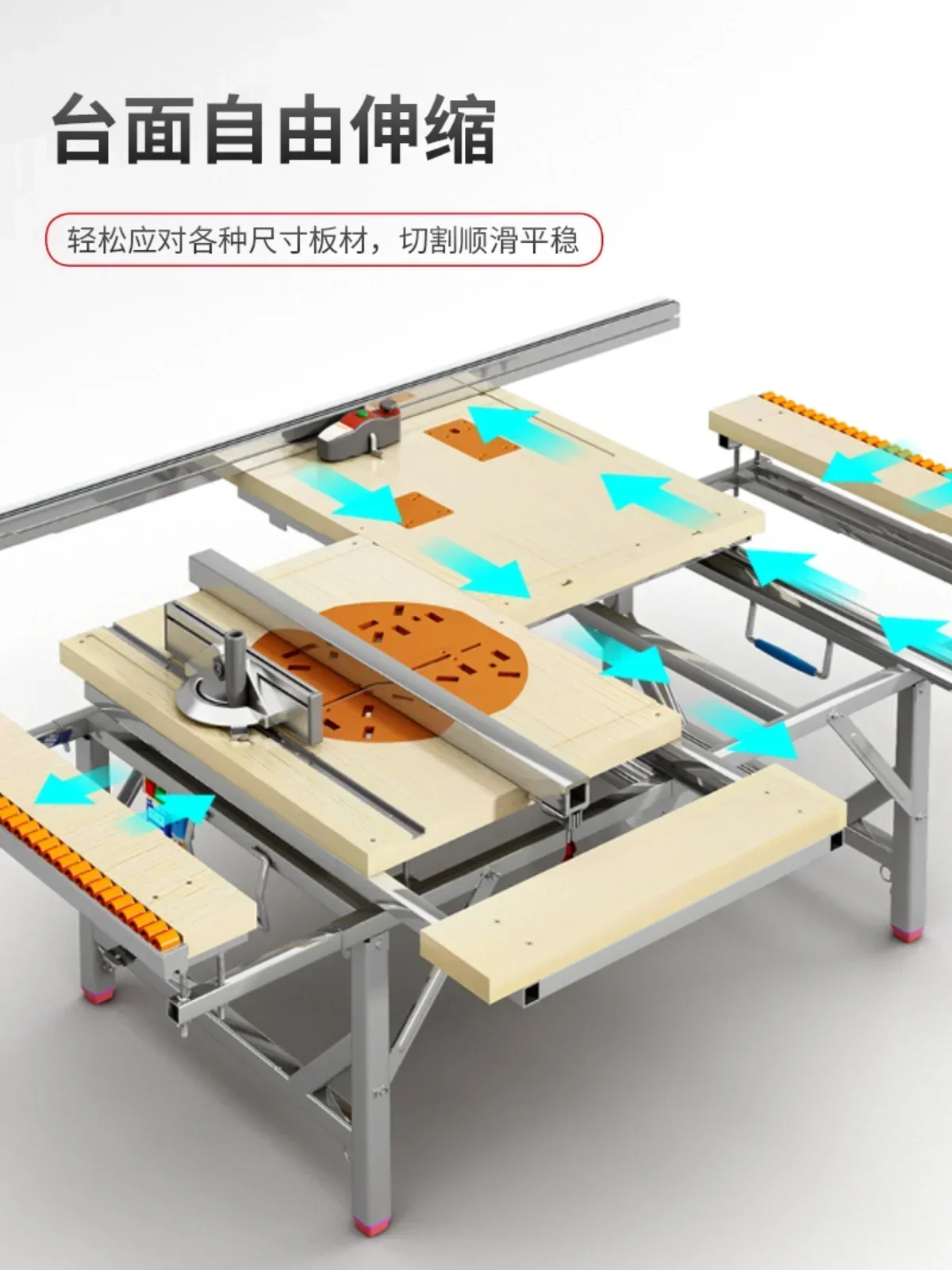 

Woodworking Worktable Multifunctional Folding Woodworking Saw Table Small Lifting Precision Operation Table Portable DecorationH