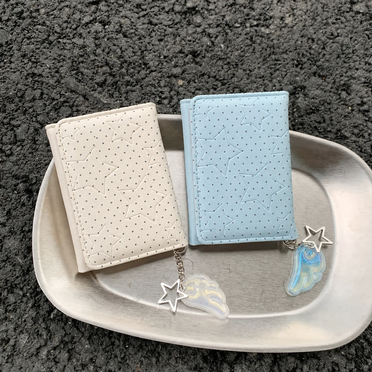 Embossed Wallet Ultra-Light Women'S Purse Trifold Card Wallet Pu Women'S Mini Wallet For Dating Daily Outings Id Window