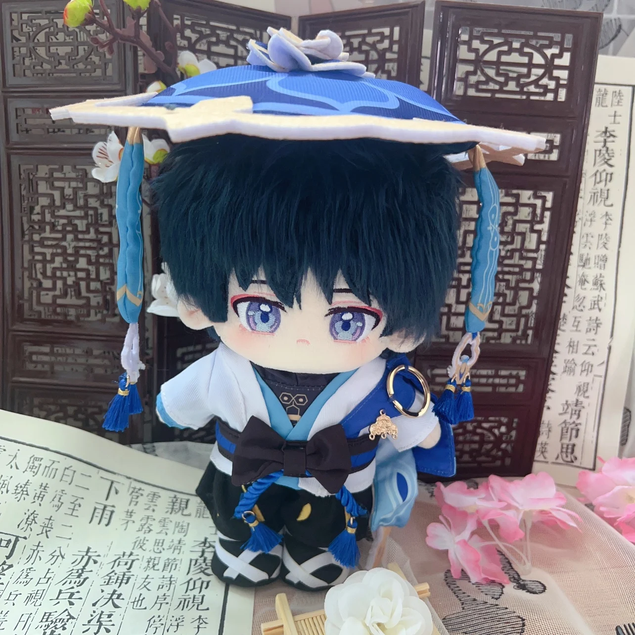 Anime Genshin Impact Wanderer Balladeer Property Cosplay Mascot Stuffed Toys Dress UP Clothing Fluffy Dolls Xmas Halloween Gift