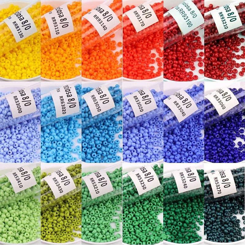 High-quality Seeds 500g Multi-size Solid Color Czech Beads, Suitable for DIY Sewing Handicraft Enthusiasts