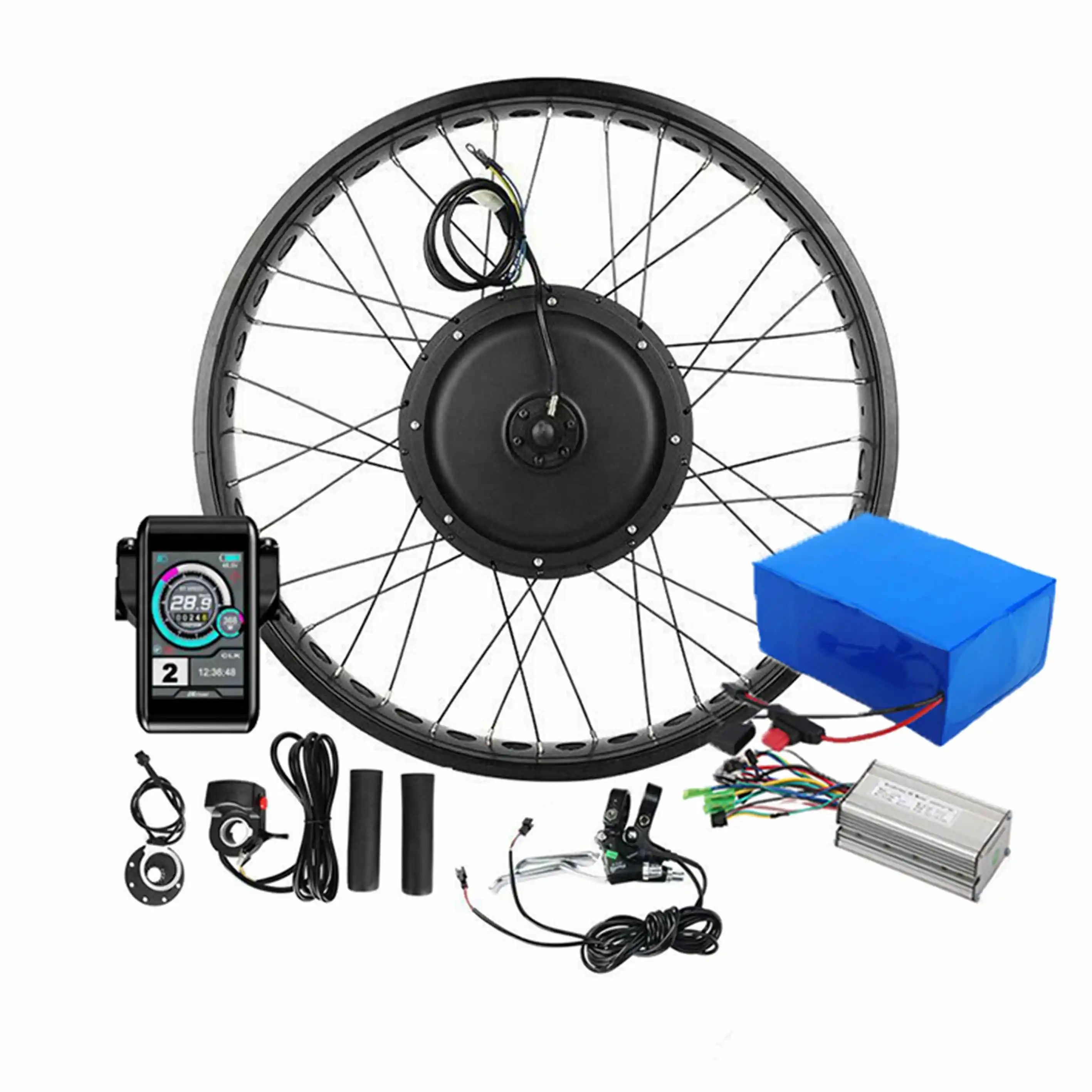 48-V-Lithiumbatterie-Ebike-Umrüstsatz 1000 W/1500 W Elektrofahrrad-Kit Andere + Elektro + Fahrrad + Teile