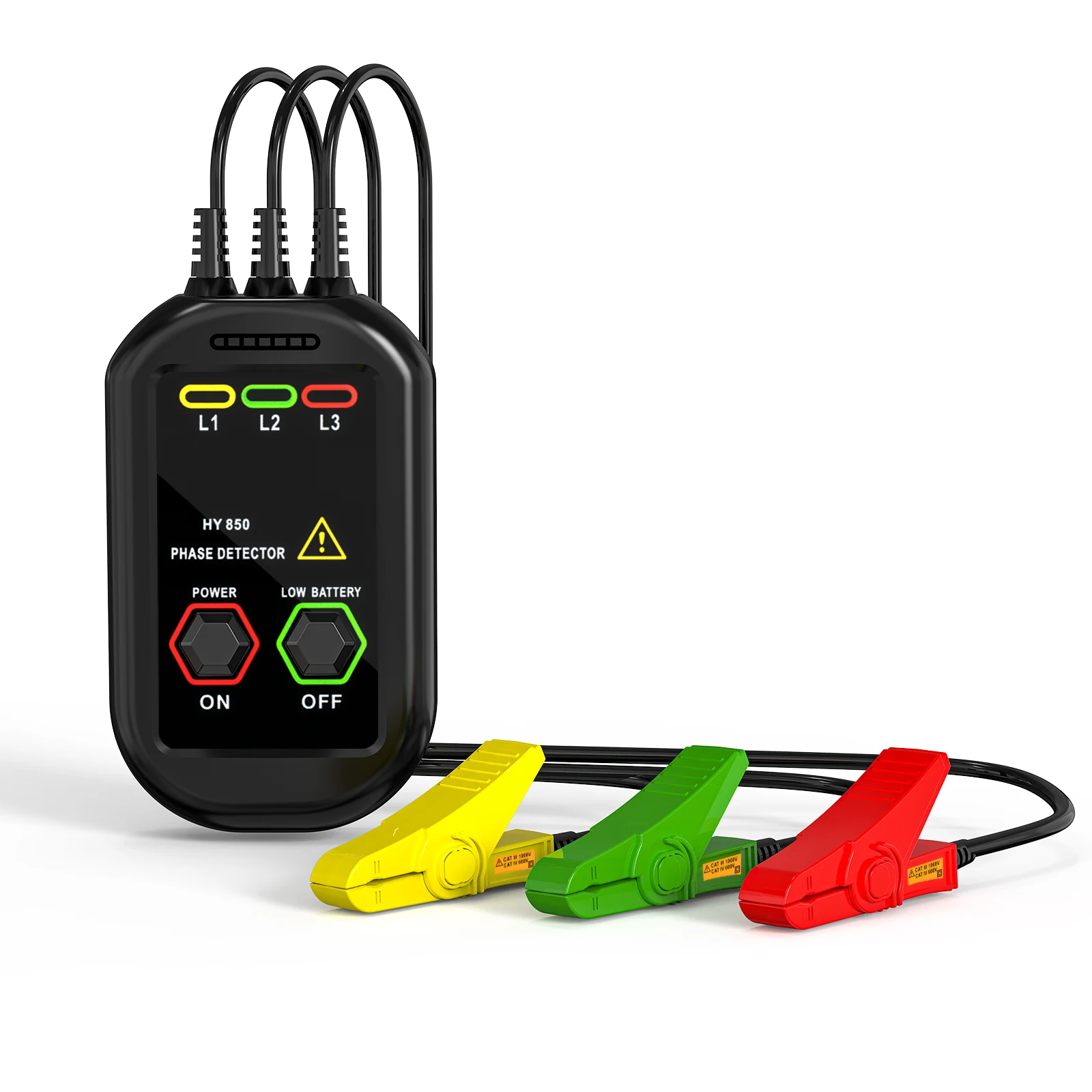 Yieryi Non Contact Phase Detector Three Phase Sequence Meter LED AC 70-1000V  Portable Electrician Tool Phase Rotation Tester