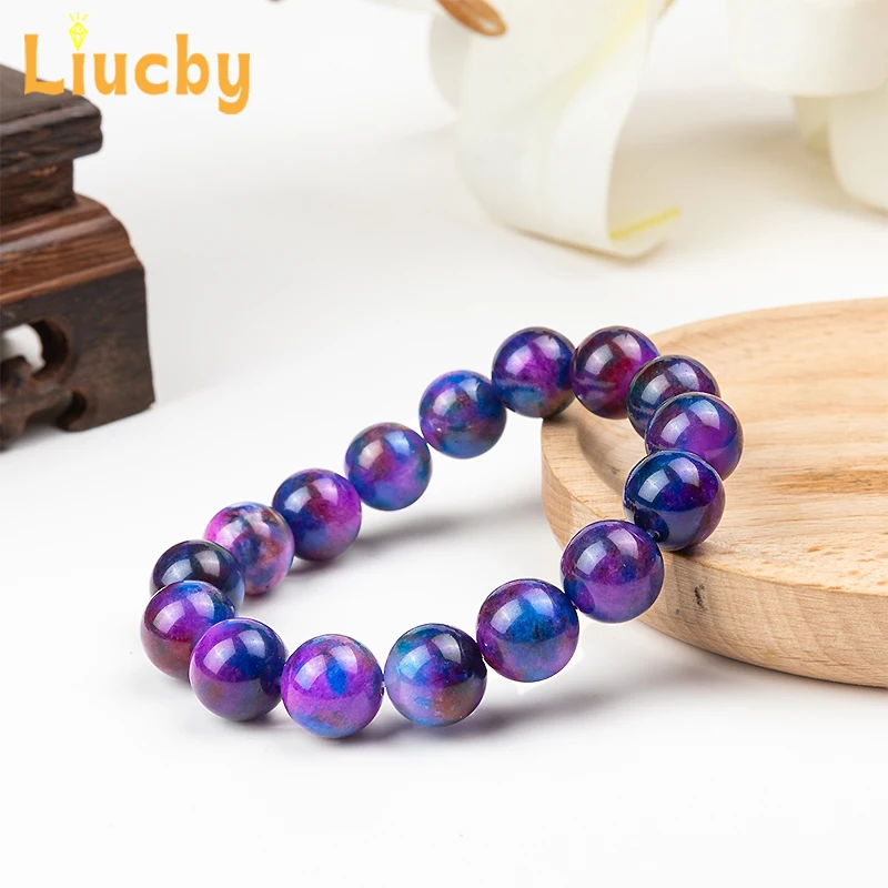 Himmel Sugilite Armbänder Natürliche Sternen Sternen Glänzende schillernde handgemachte Perlen Mode Damen Andenken 15" Großhandel 6/8/10/12MM – Detail 3