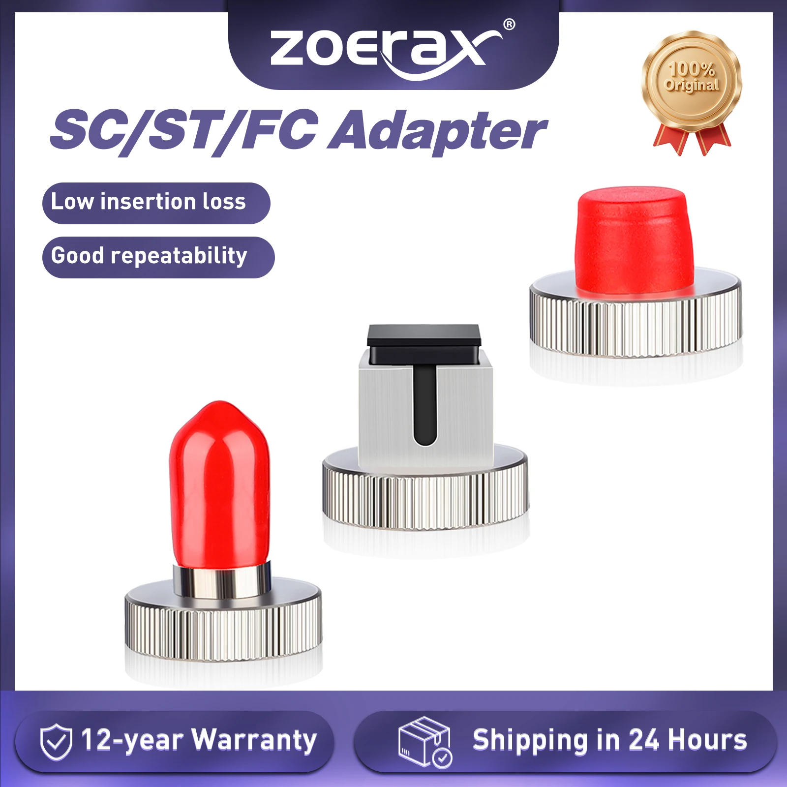 ZoeRax FC LC ST Optical power meter FC Adapter for Red Pen Metal Cap Fiber Optic Connector Kit Optical Power Meter Conversion