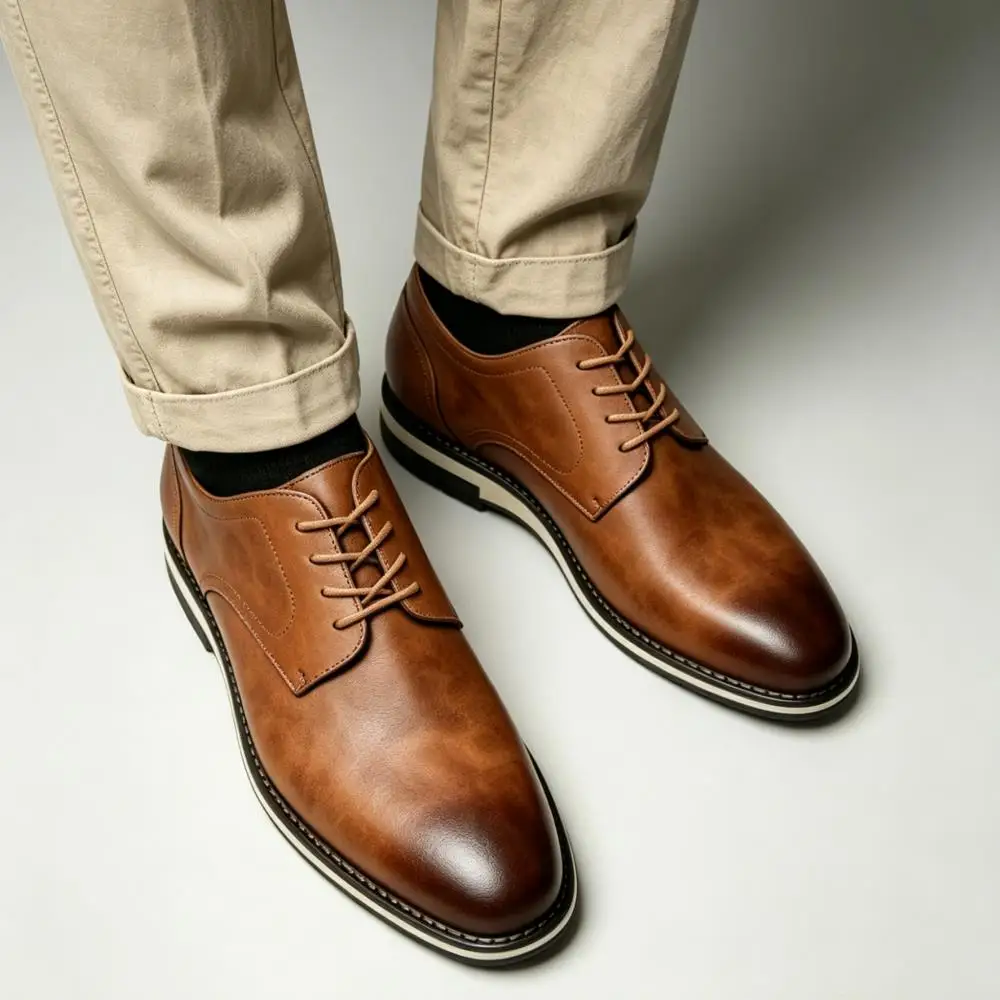 

Men Leather Shoes Brand 2026 Comfortable Fashion Luxury Shoes