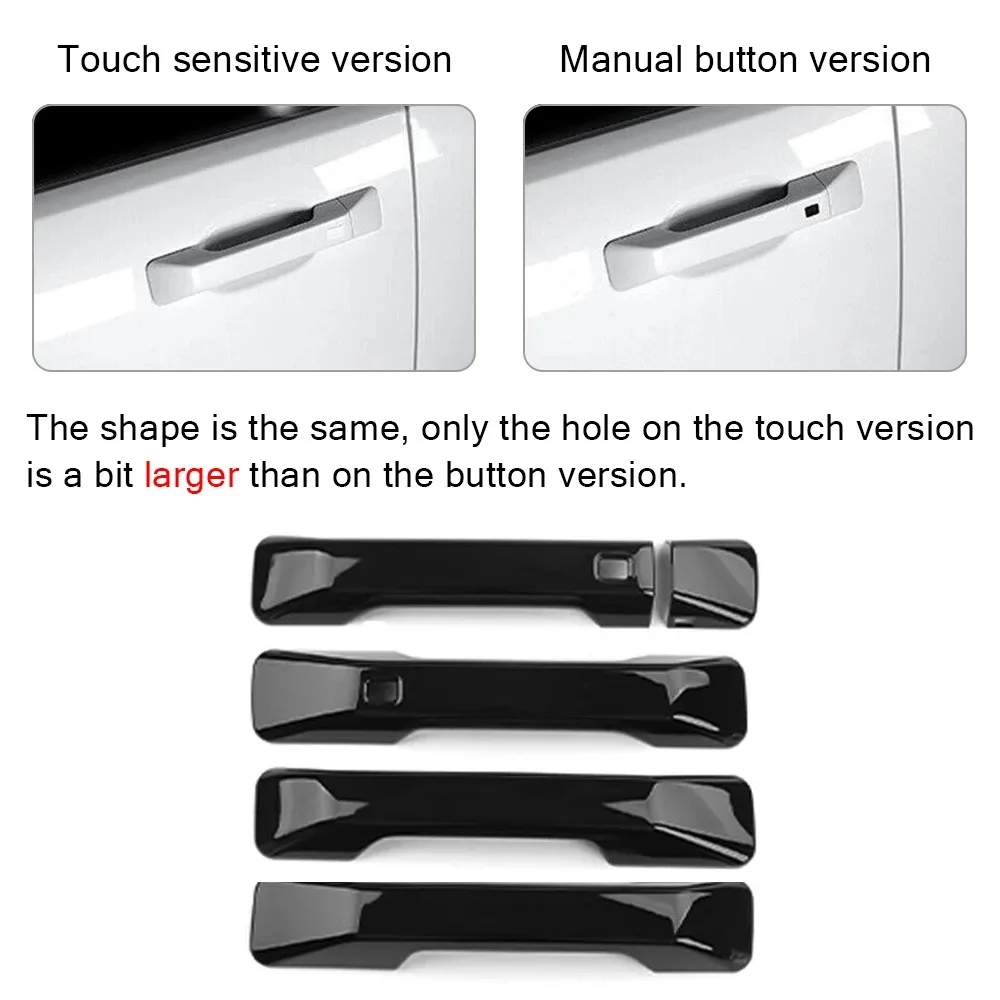 For Hyundai Santa Fe 2024+ Car Side Door Handle Cover Exterior Moulding Trim Overlay Stciker Accessories Touch/Button Verison
