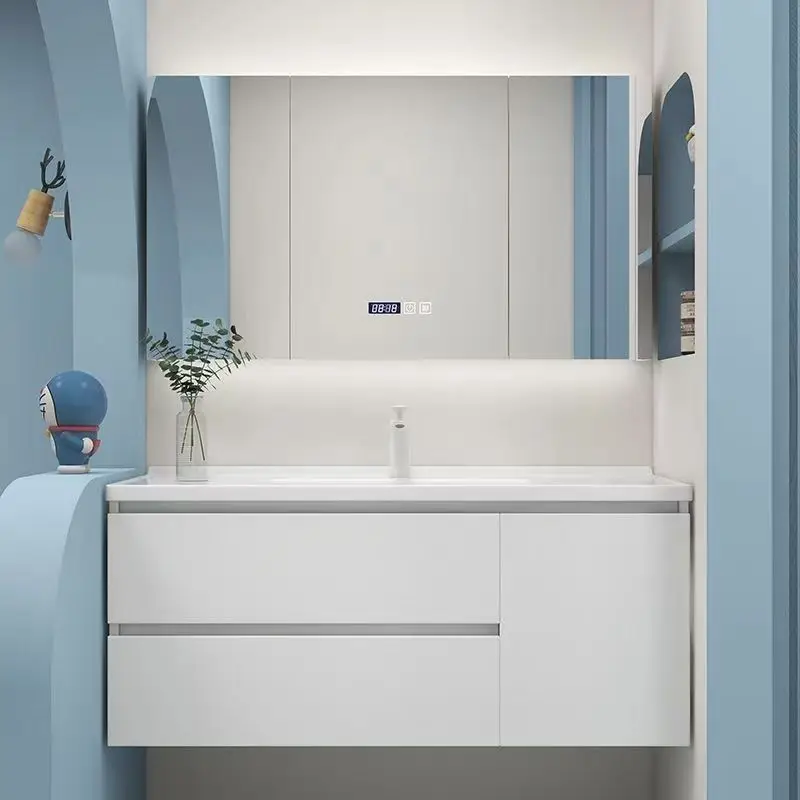 Integrated ceramic intelligent bathroom cabinet 68cm 78cm88 98/108/118 cabinet combination washstand bathroom