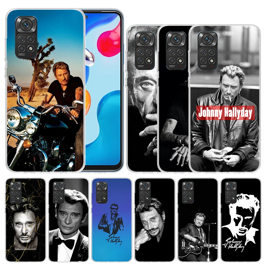 Johnny Hallyday Music Soft Cover for Xiaomi Redmi Note 12 11S 11T 11E 10S 10 Pro Print Phone Case 11 9S 9 9T 8 8T 7 6 5 Plus Coq